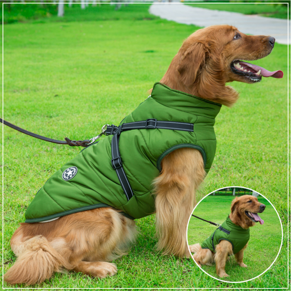 ( Black Friday Sale-40%OFF ) Pawbibi Sport - Waterproof Winter Jacket with Built-in Harness