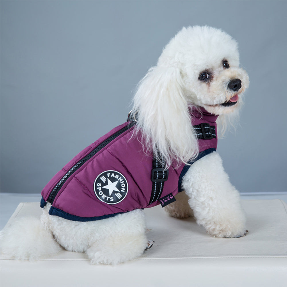 ( Black Friday Sale-40%OFF ) Pawbibi Sport - Waterproof Winter Jacket with Built-in Harness