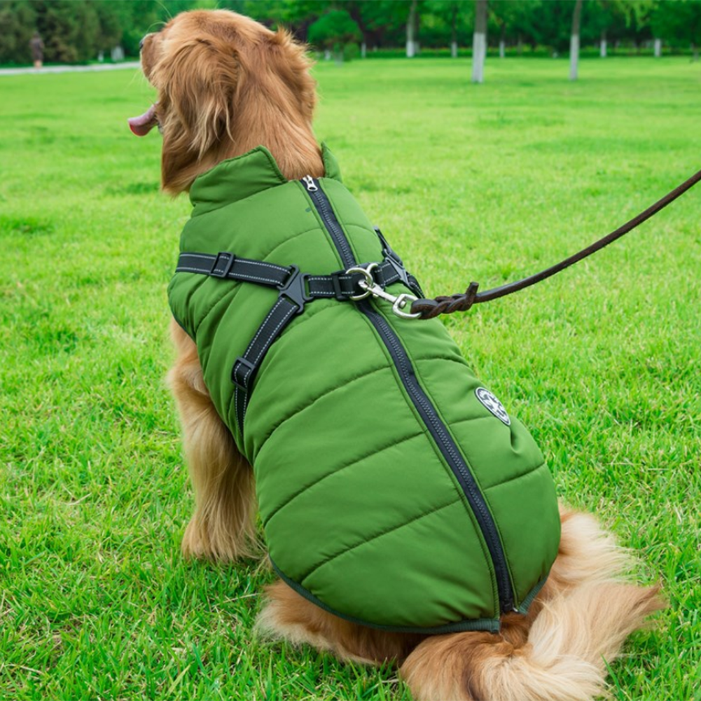 ( Black Friday Sale-40%OFF ) Pawbibi Sport - Waterproof Winter Jacket with Built-in Harness