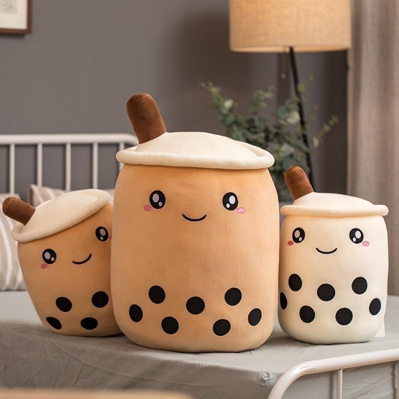 10-27inch Cute Cartoon Real-Life Bubble Tea Cup Shaped Pillow