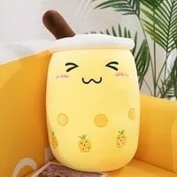 10-27inch Cute Cartoon Real-Life Bubble Tea Cup Shaped Pillow