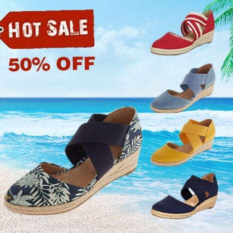 2022 comfy New Daily Comfy Non-slip Wedge Sandals