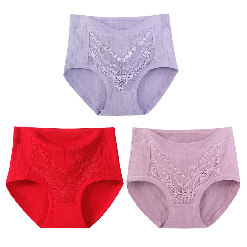 2022 Newest Plus Size LeakProof Lace Cotton Panties 6XL