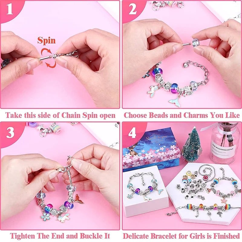 (2022 TOP 1 TRENDING) Charm Bracelet Jewerly Making Kit