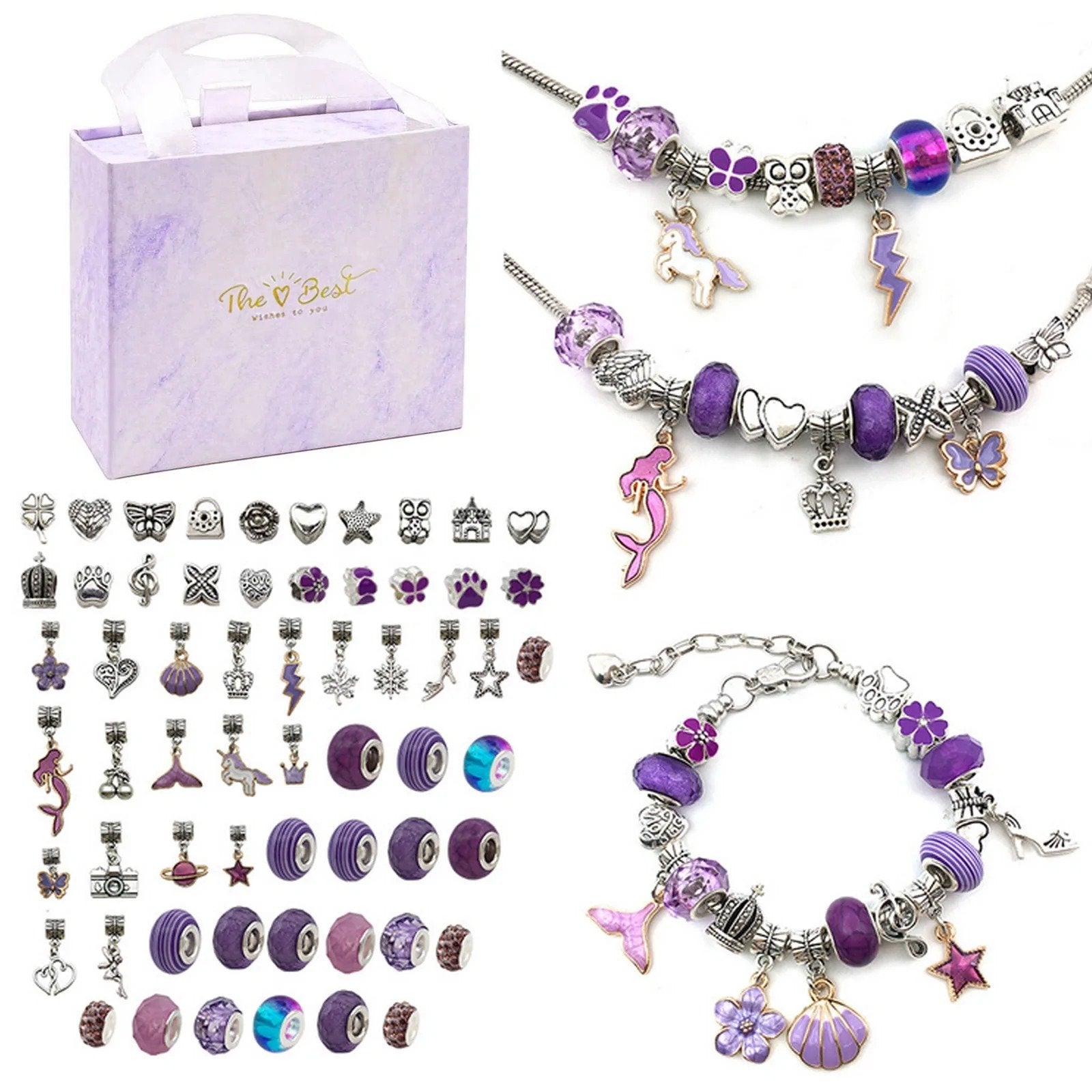 (2022 TOP 1 TRENDING) Charm Bracelet Jewerly Making Kit