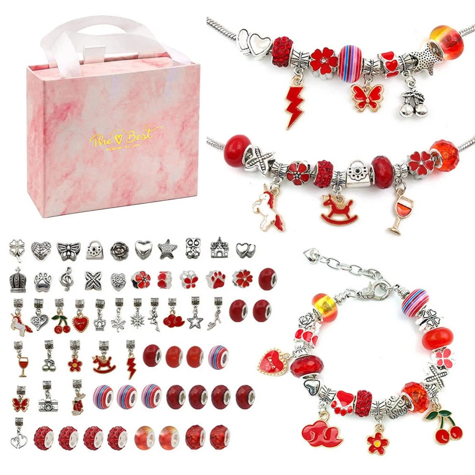 (2022 TOP 1 TRENDING) Charm Bracelet Jewerly Making Kit