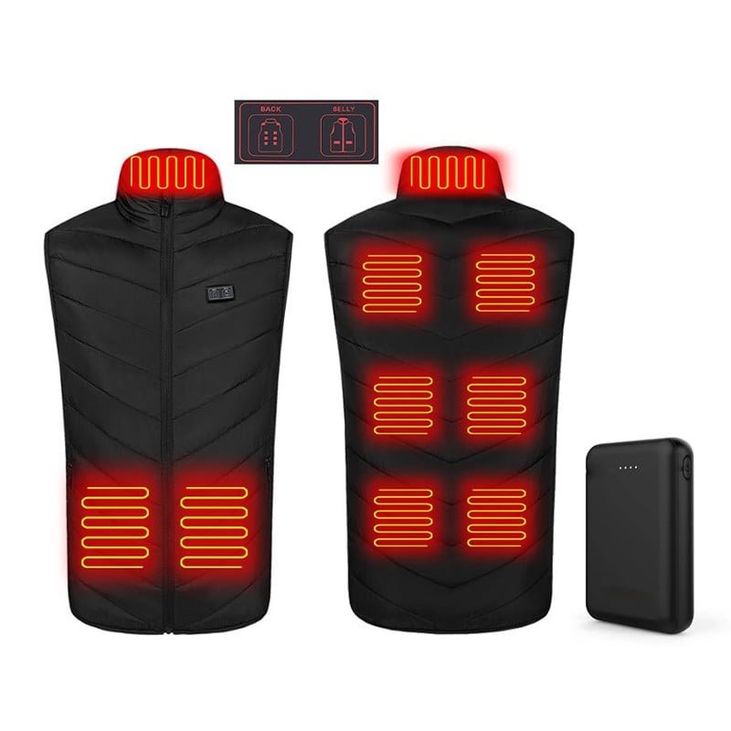 2022 Updated Version Two-touch LED Controller Heated Vest For Men & Women With Battery Pack (with batteries)