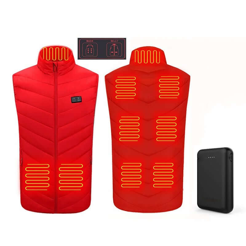 2022 Updated Version Two-touch LED Controller Heated Vest For Men & Women With Battery Pack (with batteries)