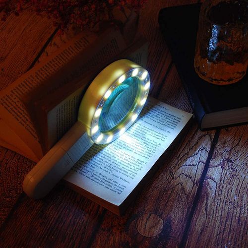 20X Optical Magnifying Glass With LED Light