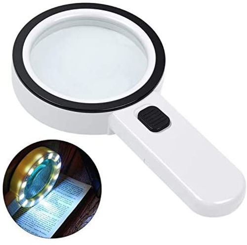 20X Optical Magnifying Glass With LED Light