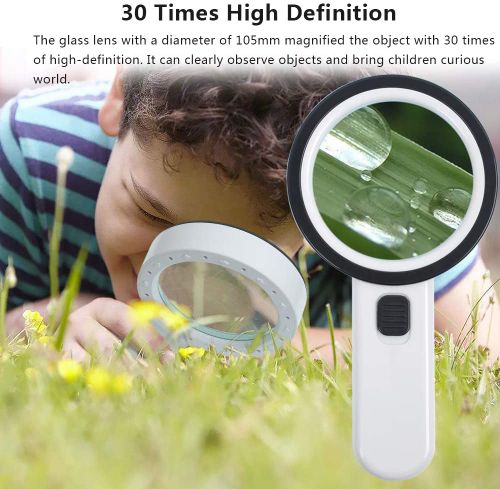 20X Optical Magnifying Glass With LED Light