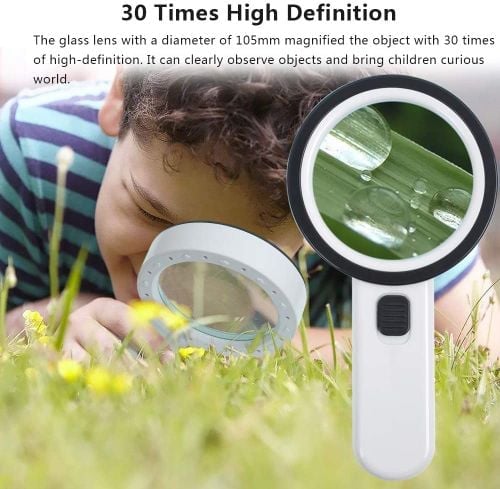 30X Optical Magnifying Glass With LED Light Gifts for your family