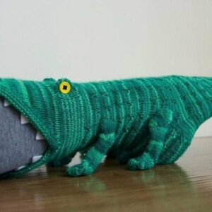 3D Knit Crocodile Socks