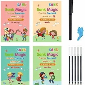 (49%OFF SALE ENDING SOON) Magic Practice Copybook (4 Pack) + Magic Pen