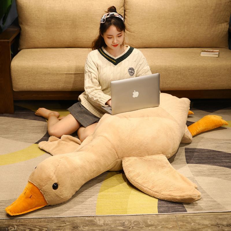 50-130cm Giant Cute Animal Stuffed Duck Plush Toys Fluffy Sleep Pillow