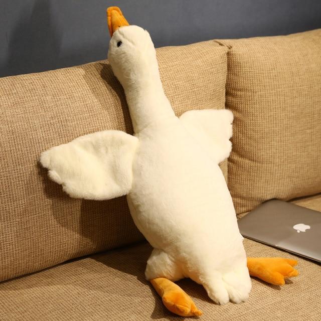 50-130cm Giant Cute Animal Stuffed Duck Plush Toys Fluffy Sleep Pillow