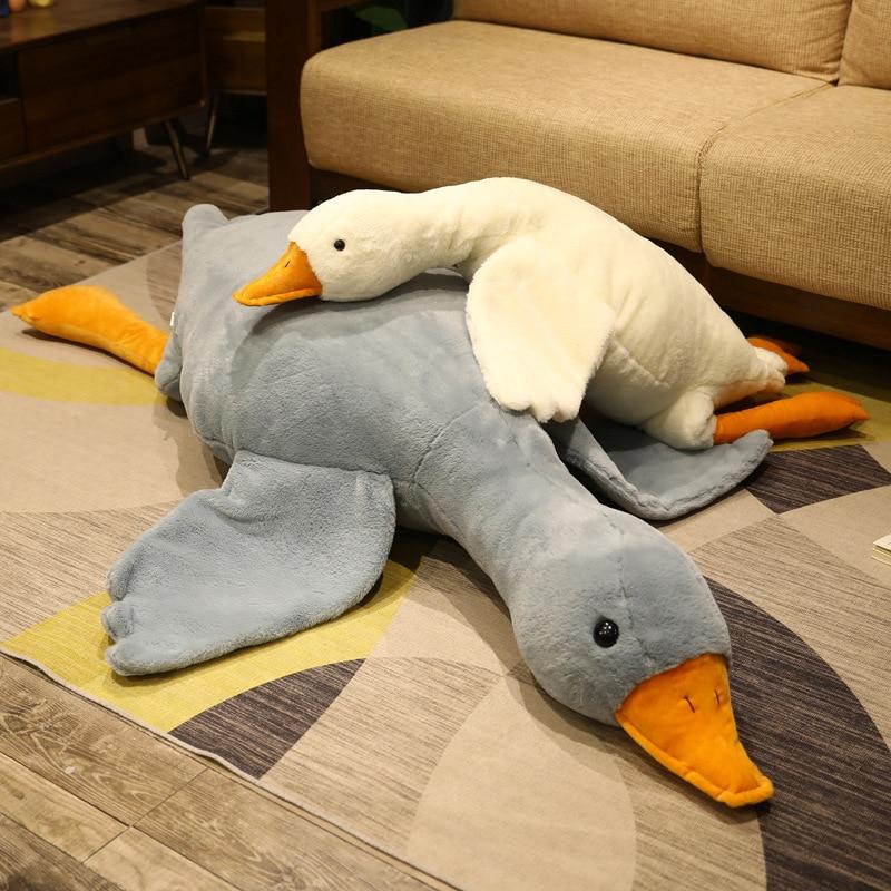 50-130cm Giant Cute Animal Stuffed Duck Plush Toys Fluffy Sleep Pillow