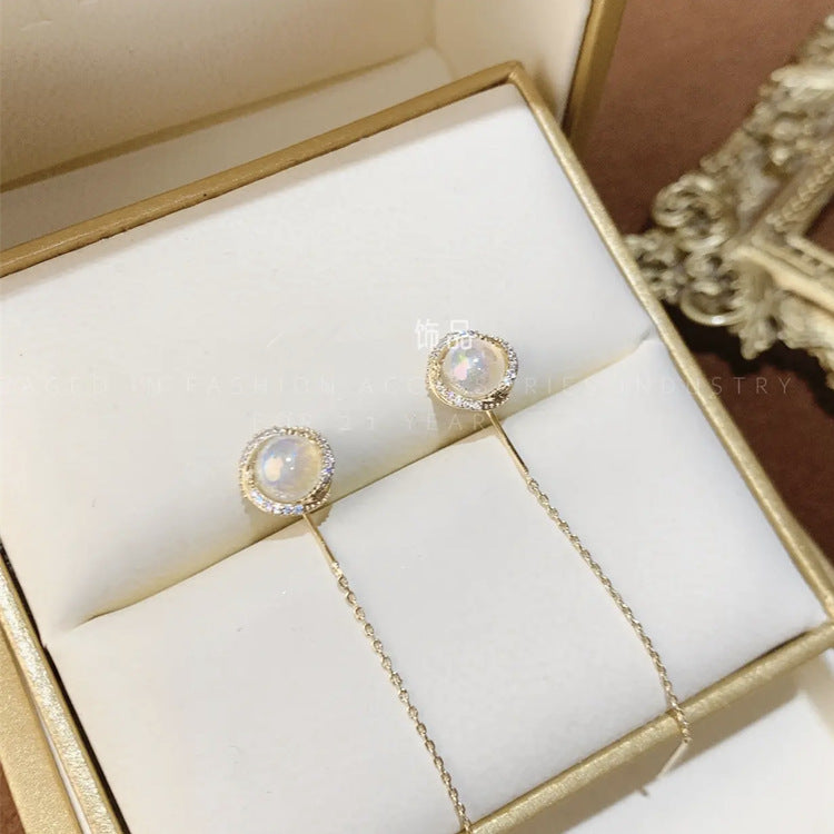 925 Sterling Silver Shiny Diamond Earrings