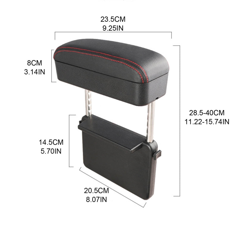 Adjustable Car Armrest Box Storage Box With  Wireless Charging