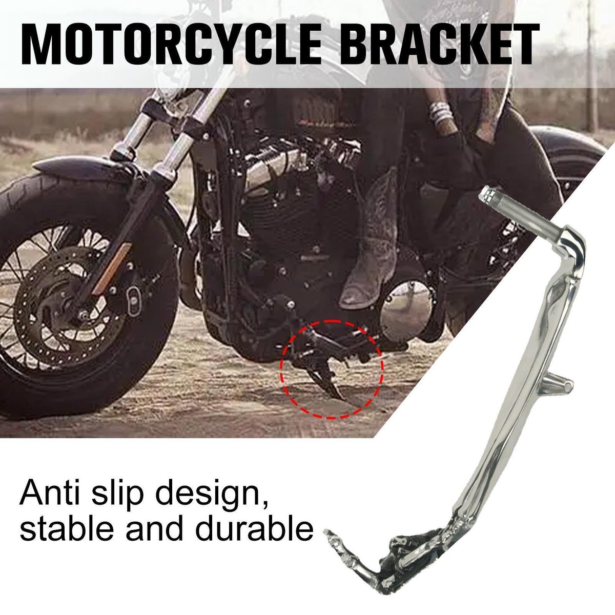 Adorn Bear Skeleton Paw With Middle Finger Motorcycle Kickstands