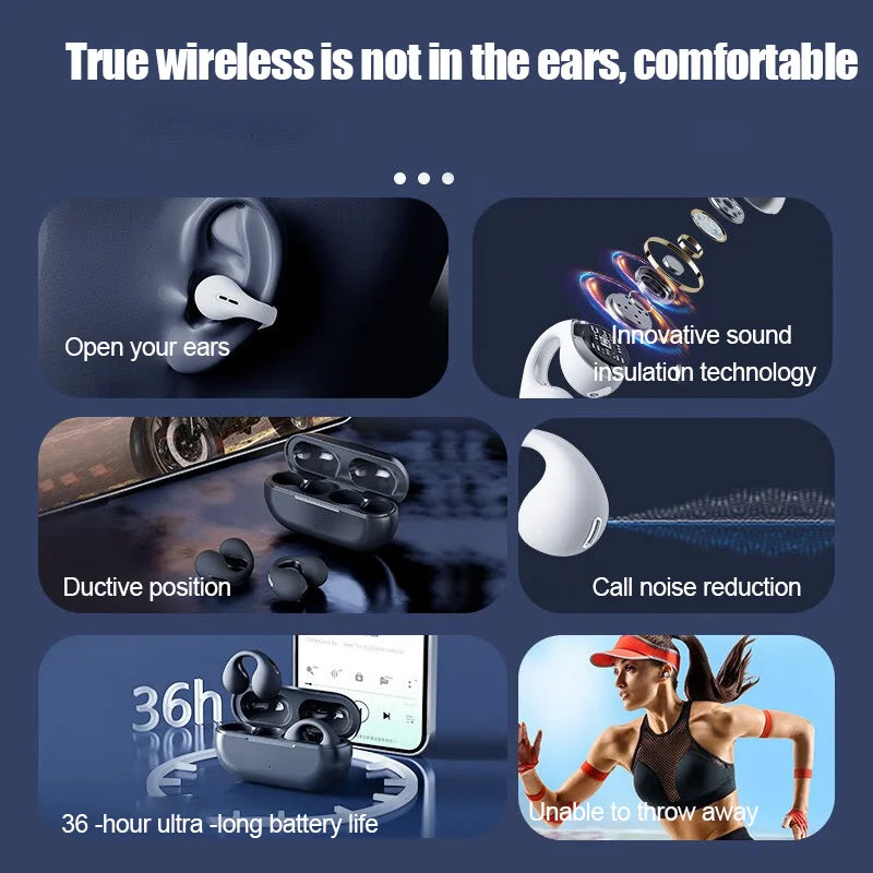 Ambie ear clip true wireless bluetooth earphones