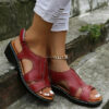 Arcofit 2022 Summer Women Wedge Sandals, Premium Leather Orthopedic Sandals