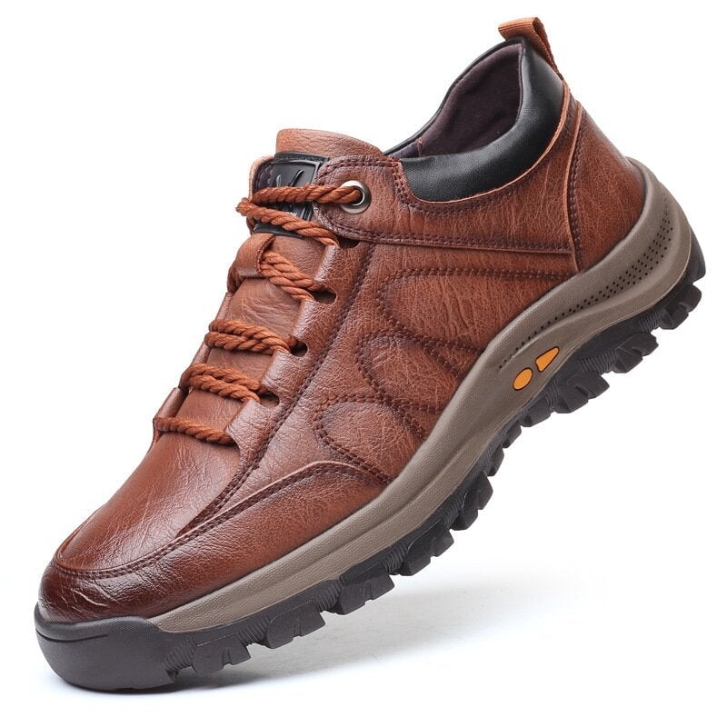 Artanner Men's Casual Hand Stitching Leather Big Size Shoes