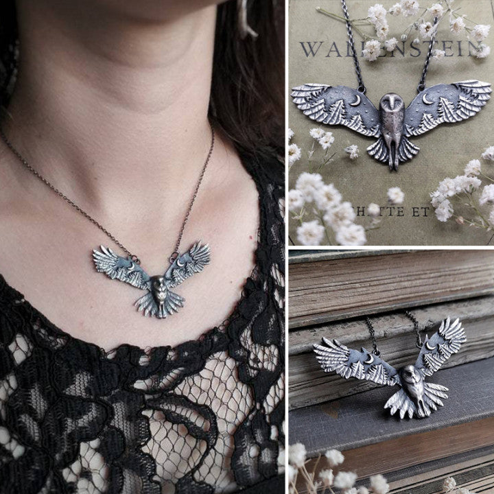 BARN OWL FOREST MOON NECKLACE