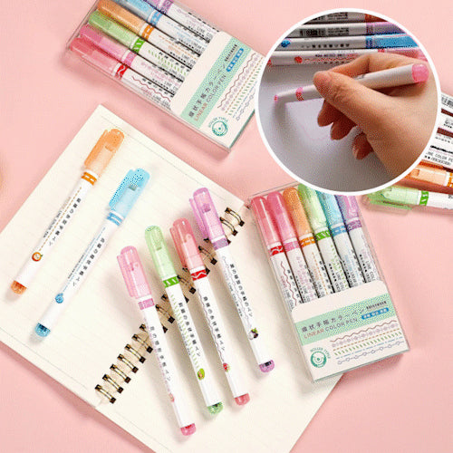 BEST GIFTS FOR KIDS - Dual Tip Pens with 6 Different Curve Shapes Fine Tips