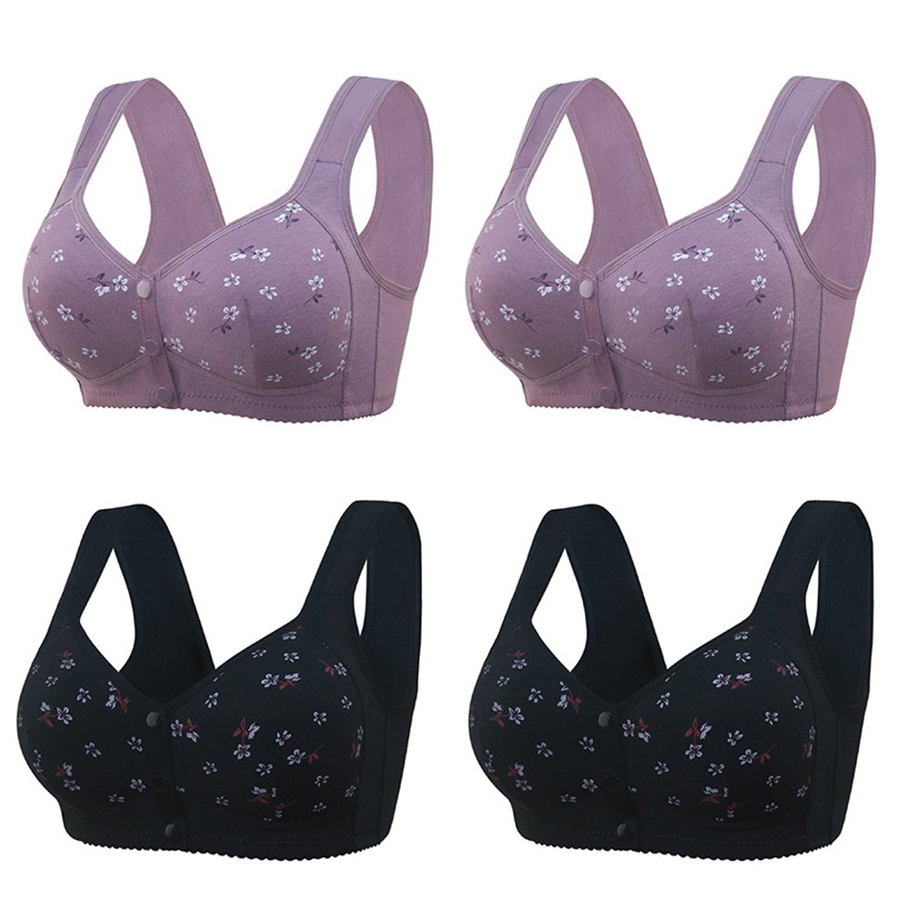 Beverlynshop CALEINOS COMFORTABLE & CONVEMIENT FRONT BUTTON BRA (4 PCS)