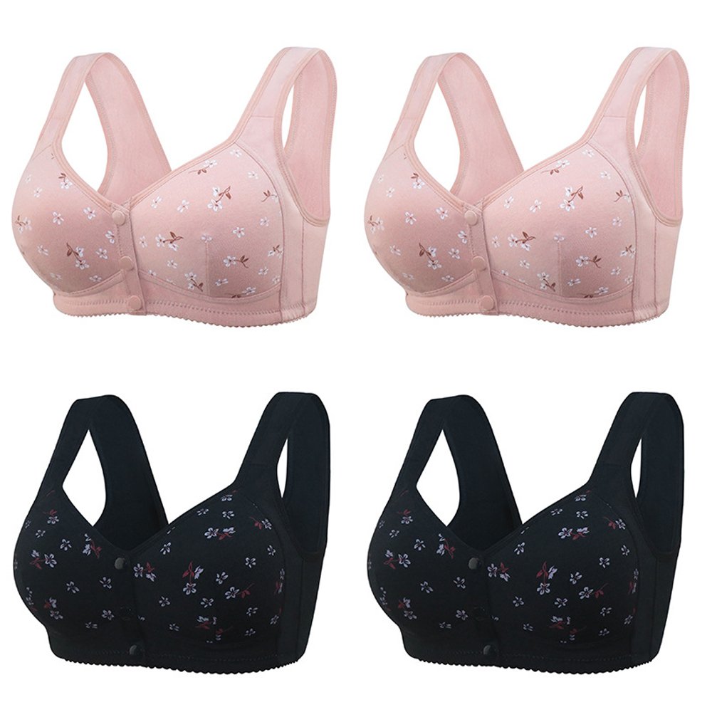 Beverlynshop CALEINOS COMFORTABLE & CONVEMIENT FRONT BUTTON BRA (4 PCS)