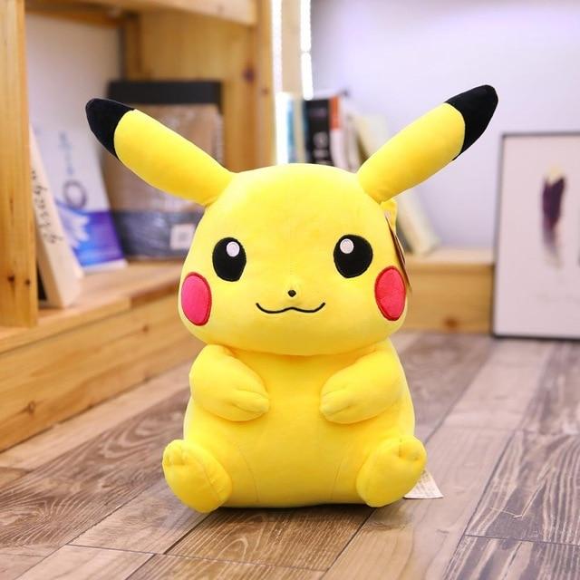 Big Size Pikachu Plush Doll Cute Anime Cartoon Pillow Yellow Elf Stuffed Toy