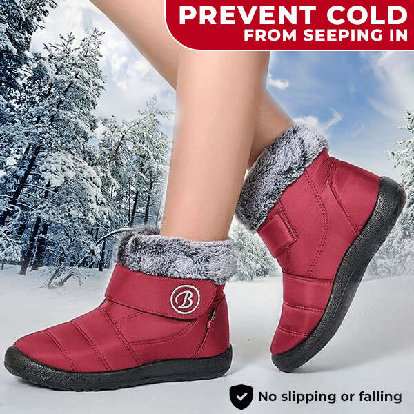 (Black Friday SALE 49% OFF) New Women’s Winter Non-Slip Waterproof Boots Casual Fur-lined Hook-Loop Snow Boots