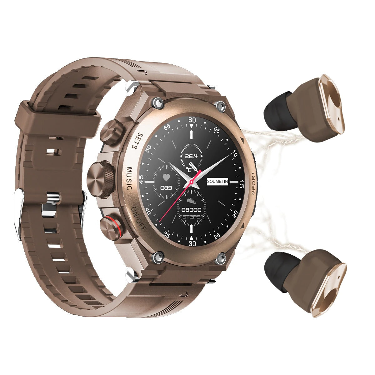 Black Friday - T92 2 in 1 Smart Watch with Wireless Earphones