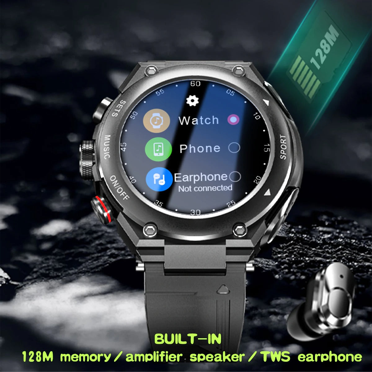 Black Friday - T92 2 in 1 Smart Watch with Wireless Earphones