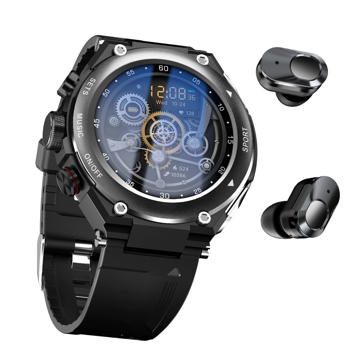 Black Friday - T92 2 in 1 Smart Watch with Wireless Earphones