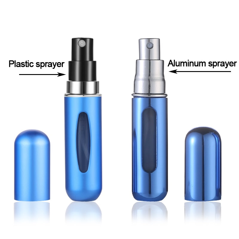 Blue - 5ml Portable Mini Refillable Perfume Bottle - Travel Spray Atomizer Bottle