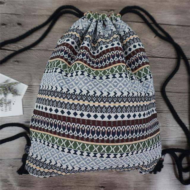 Boho Aztec Drawstring Bags