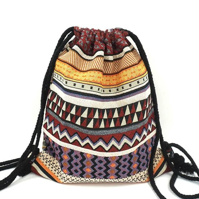 Boho Aztec Drawstring Bags