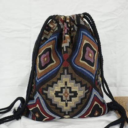 Boho Aztec Drawstring Bags