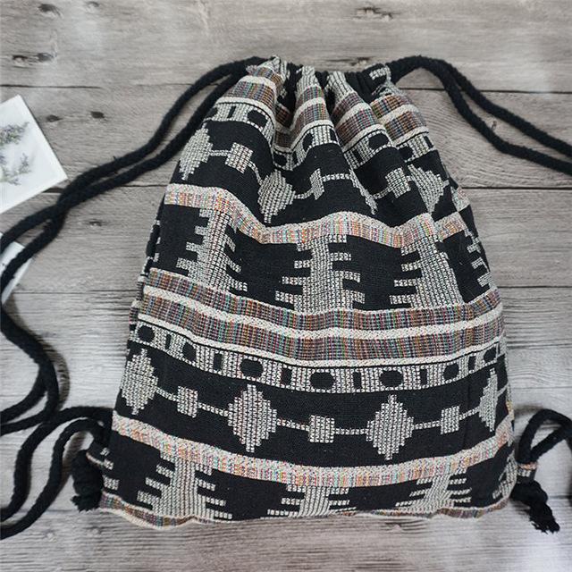 Boho Aztec Drawstring Bags