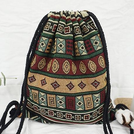 Boho Aztec Drawstring Bags