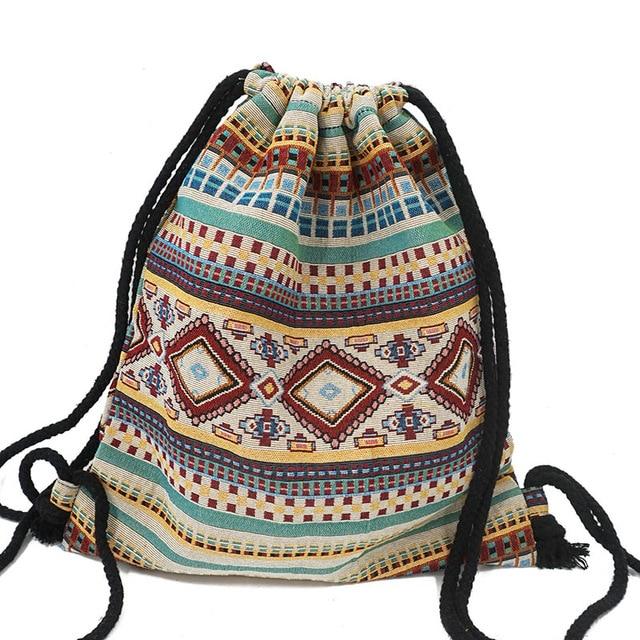 Boho Aztec Drawstring Bags