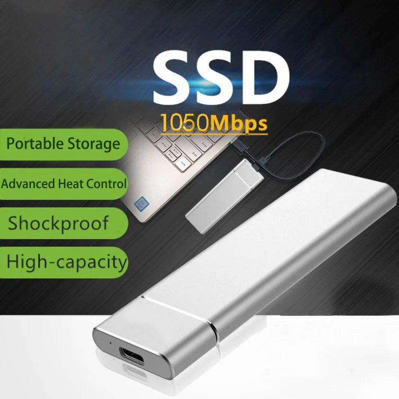 Buy 1 Get 1 Free Only Today PORTABLE EXTERNAL SOLID STATE DRIVE, UP TO 1050MB/S, COMPATIBLE WITH PC, MAC, PS4 & XBOX