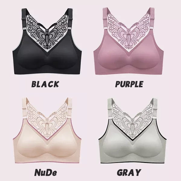 Buy 1 Get 2 Free - BUTTERFLY EMBROIDERY WIREFREE BRA