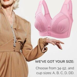 BUY 1 GET 2 FREE(Please add 3 pcs to cart)-2022 Front Button Breathable Skin-Friendly Cotton Bra