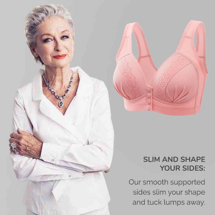 BUY 1 GET 2 FREE(Please add 3 pcs to cart)-2022 Front Button Breathable Skin-Friendly Cotton Bra