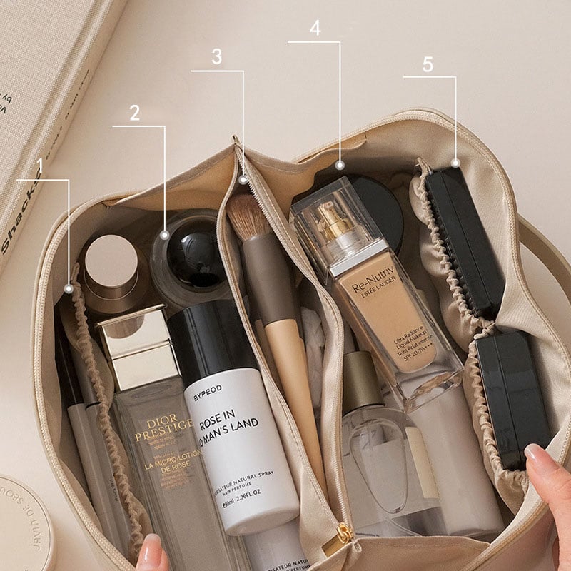 Cakelane Premium Leather Makeup Organizer Bag