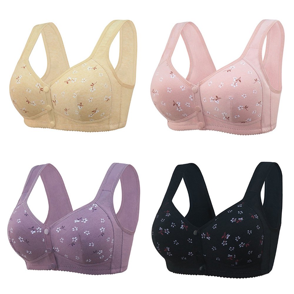 CALEINOS COMFORTABLE & CONVEMIENT FRONT BUTTON BRA (4 PCS)