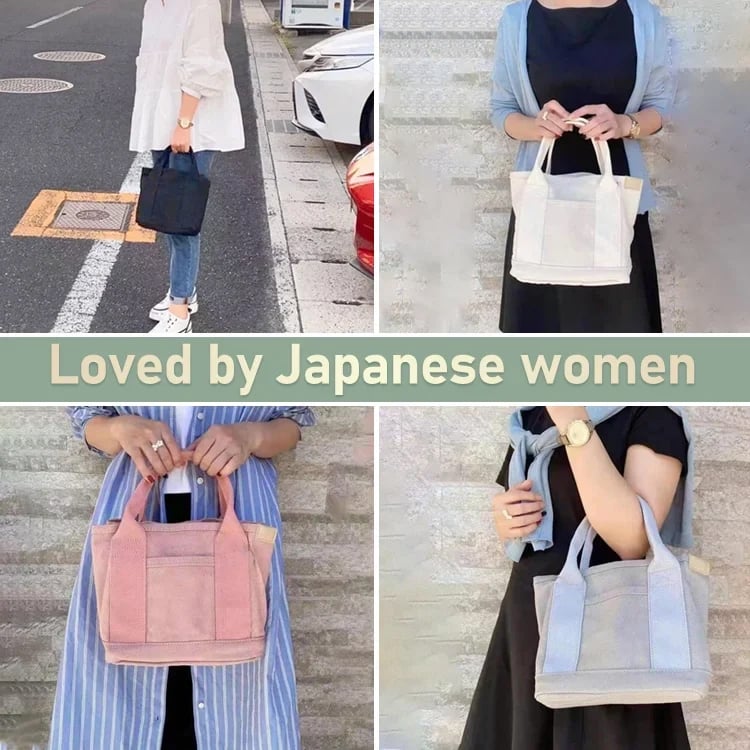 Calendarm [Japanese handmade] Large capacity multi-pocket handbag